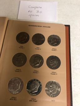 Eisenhower dollars - complete set, brilliant uncirculated.