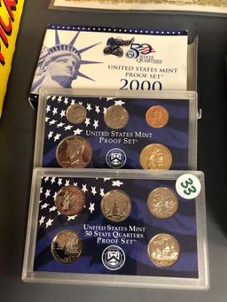 Great mixture of American & Foreign coins, tokens, proofs, money bag, & more!