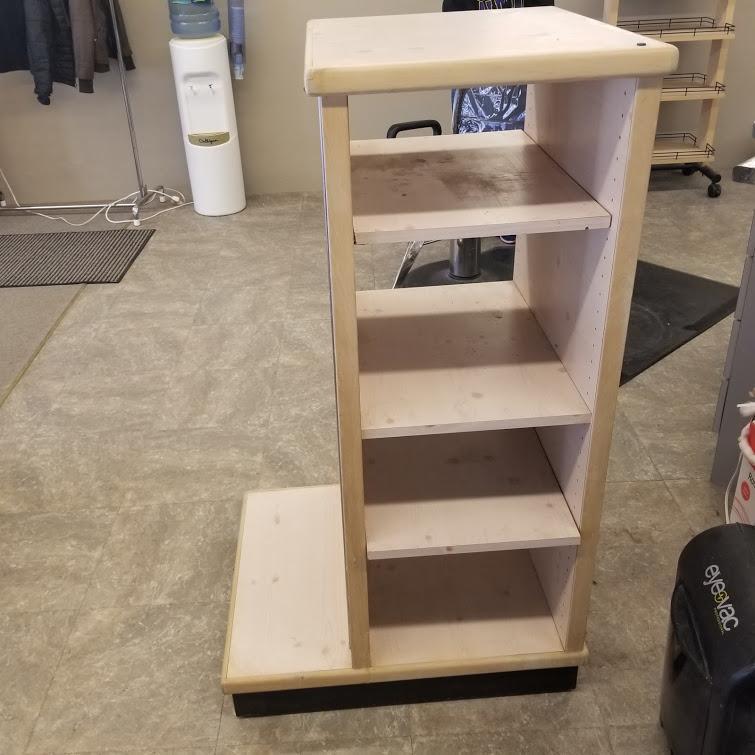 PORTABLE STORAGE DISPLAY RACK and SHELVES