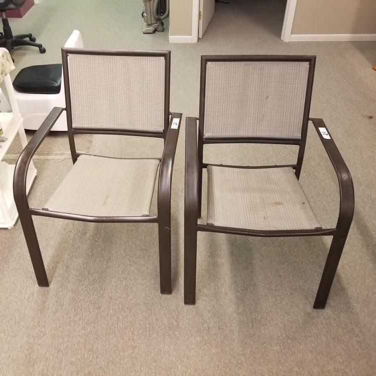 2] METAL FRAME CHAIRS