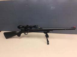 Traditions Sporter mag 209 in-line 50 cal. 1-28 gun w/ scope & mounted stand. Comes w/ Allen