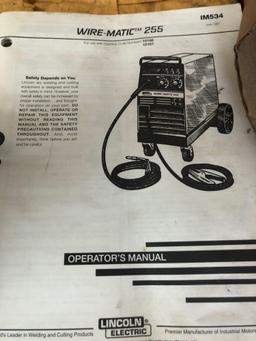 Lincoln Wire-Matic 255 wire welder w/gas bottle & gauges, SN U1971109102. Nice! - No Shipping!