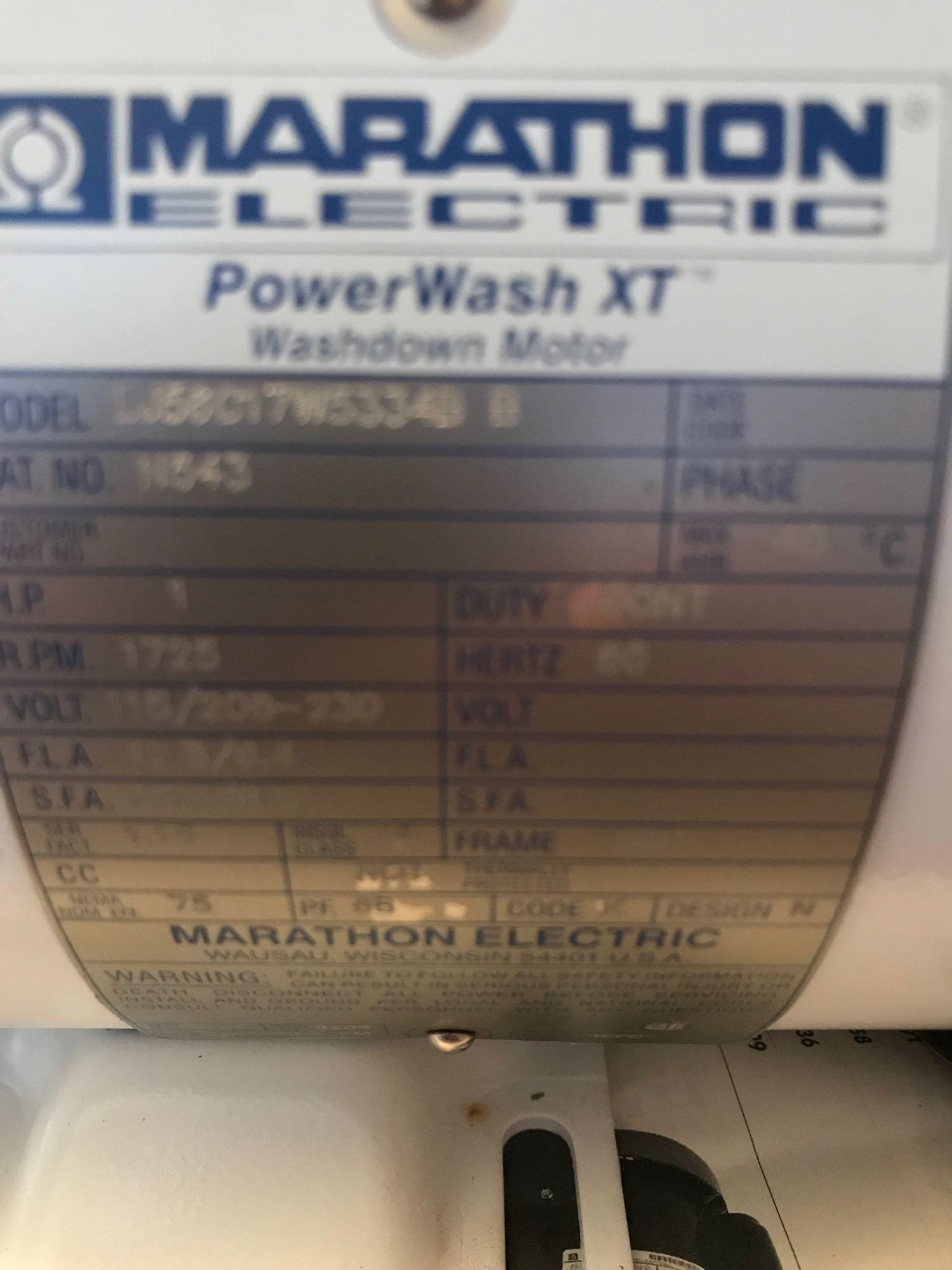 Marathon 1 HP electric motor, new