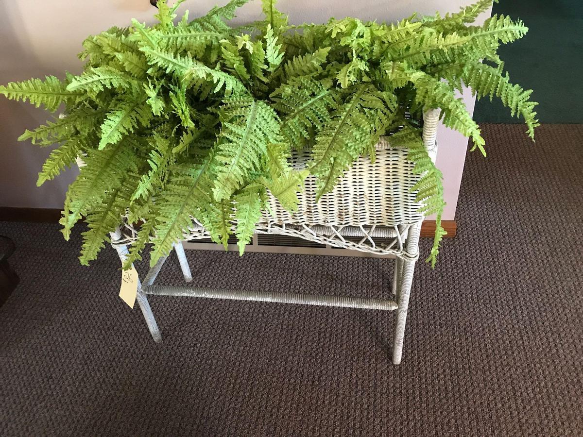 Wicker plant stand, 11" W X 28" L X 30" H. NO SHIPPING!