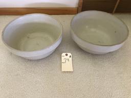 2 - 12" crock bowls