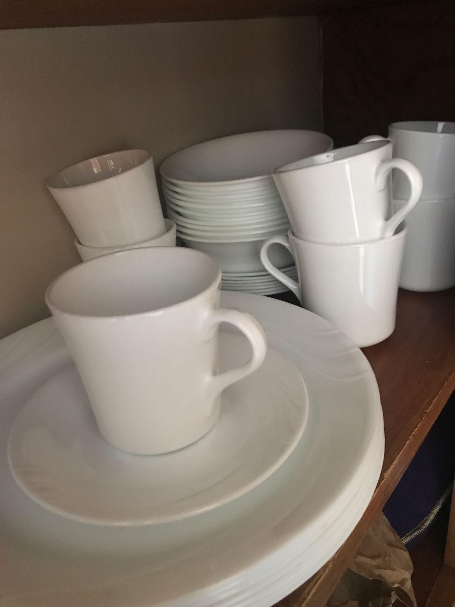 Set of Corning Dishes, 2 Corelle Bowls, Koozies and More