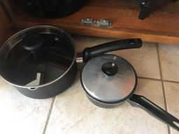 Pyrex Baking Dishes w/lids, T-Fal Sauce Pan, Presto Electric Skillet, and More