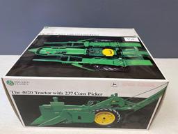 NIB Ertl 1/16th scale, Precision Classic JD #4020 tractor w/ #237 corn picker - Very Nice!
