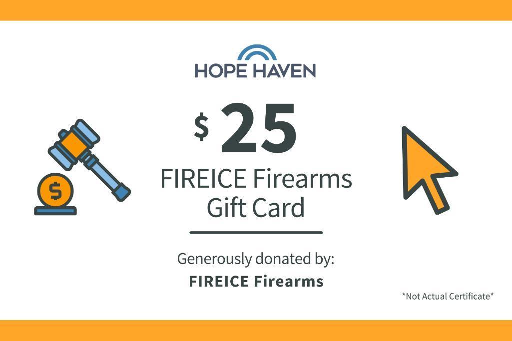 FIREICE Firearms $25 Gift Card