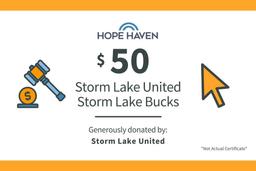 $50 Storm Lake Chamber Bucks