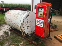 MOBIL FUEL PUMP AND 500 Gal. TANK