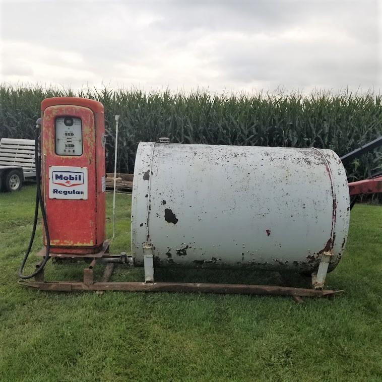 MOBIL FUEL PUMP AND 500 Gal. TANK