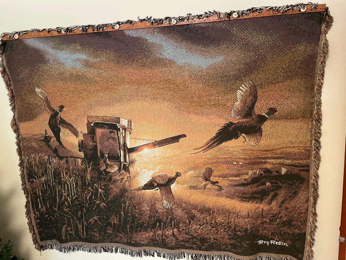 52''x 66'' Terry Redlin wall tapestry. Nice!