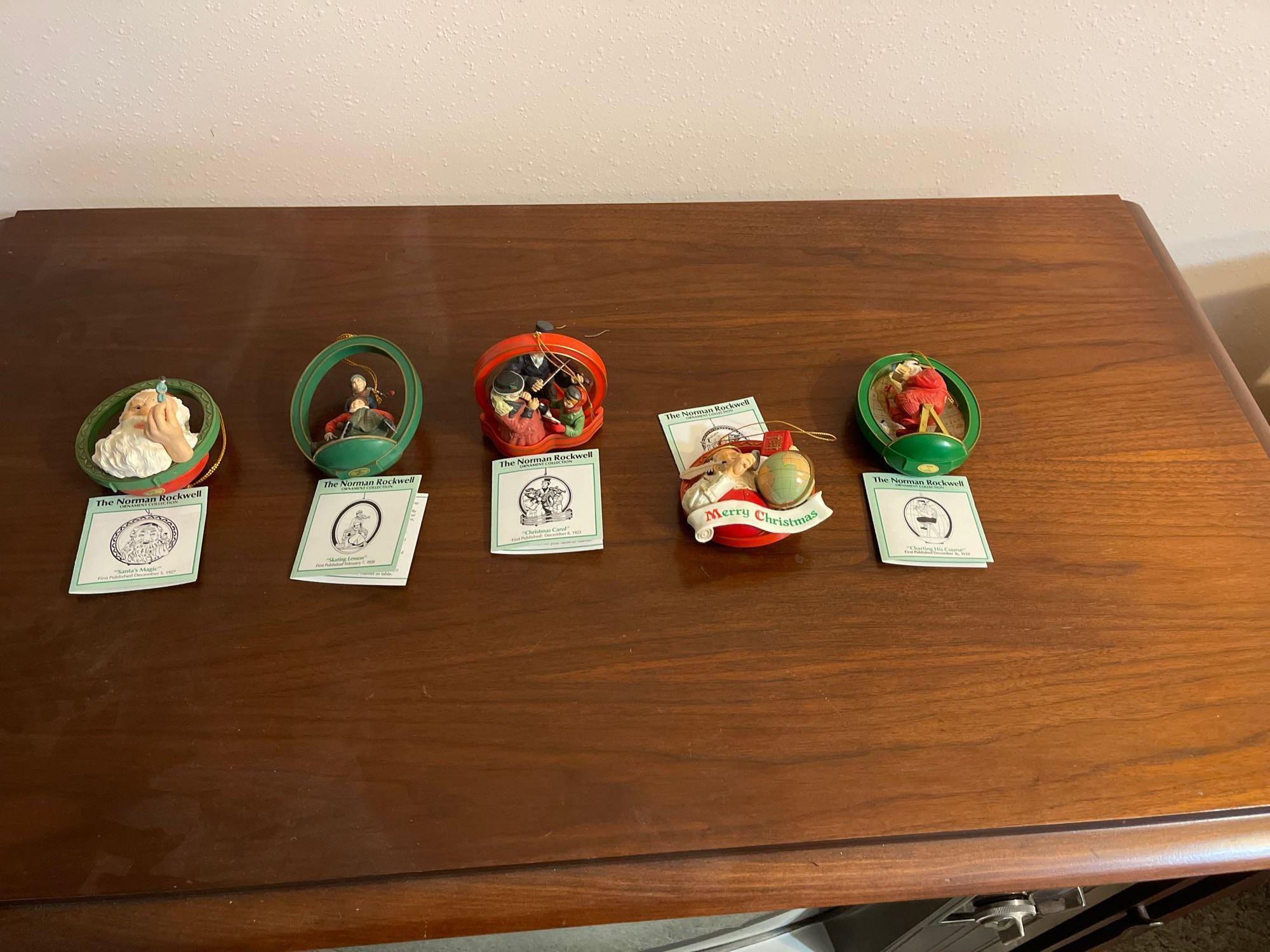 Norman Rockwell Ornament Collection. Shipping.