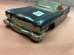 Bandai Sign of Quality 1959 black Cadillac Convertible, tin