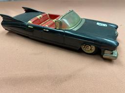 Bandai Sign of Quality 1959 black Cadillac Convertible, tin