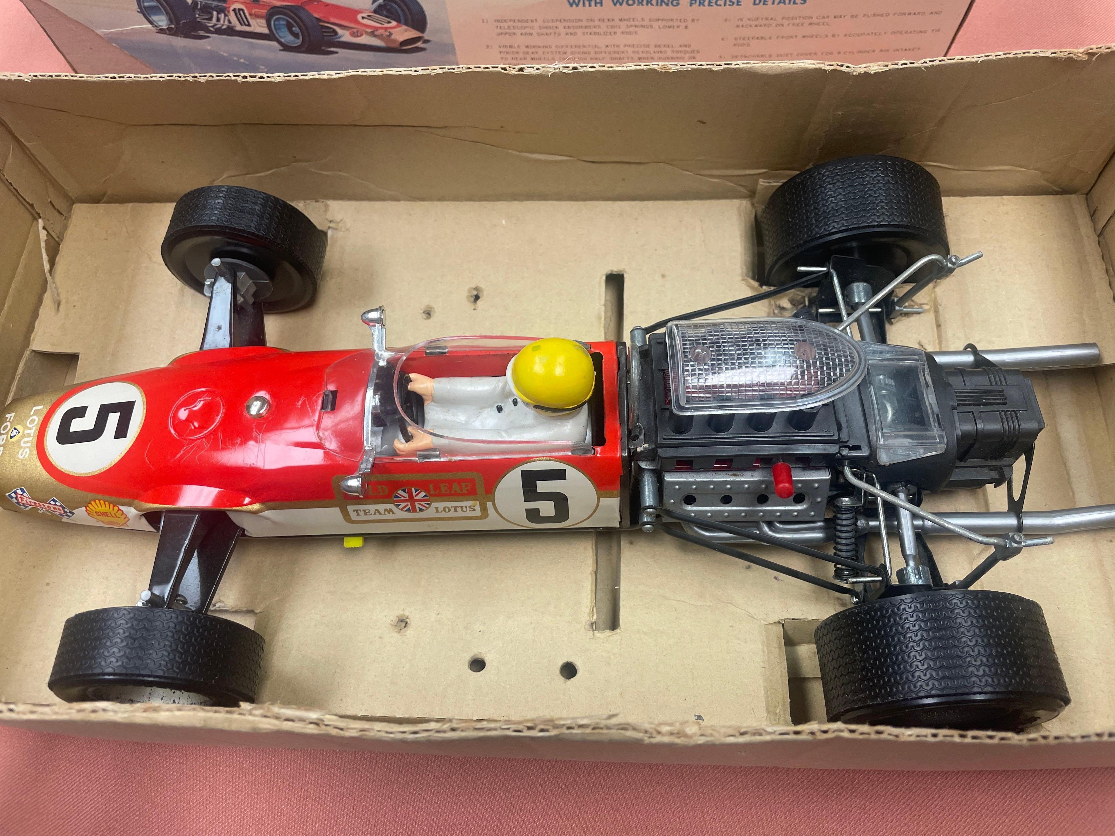 Lotus 49 Ford F-1 Formula Racing Car, battery operated, 1:10 Scale, with original box