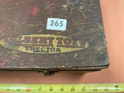 Gilbert Toys Erector box with model car parts inside