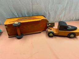 Wooden Buddy L Van Lines Long Distance Moving Truck and Trailer
