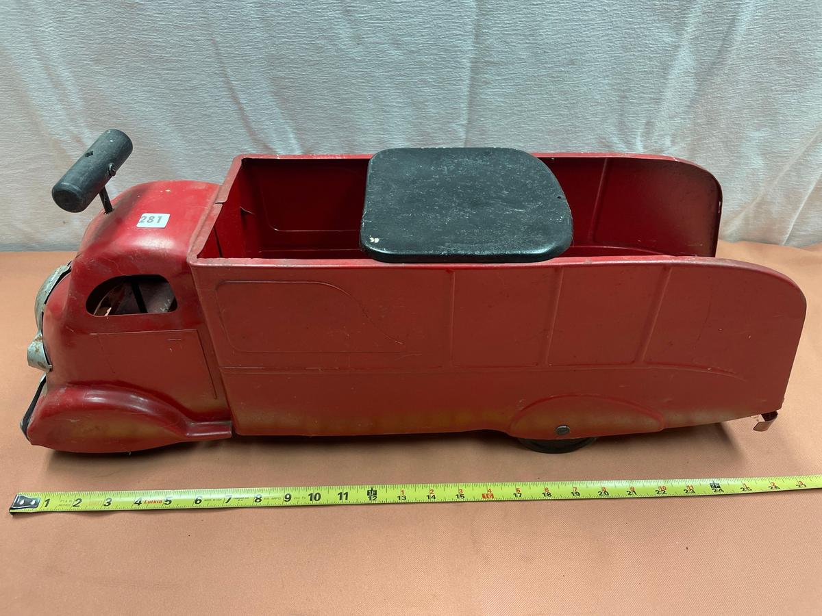 1940's Marx pressed steel ride on truck