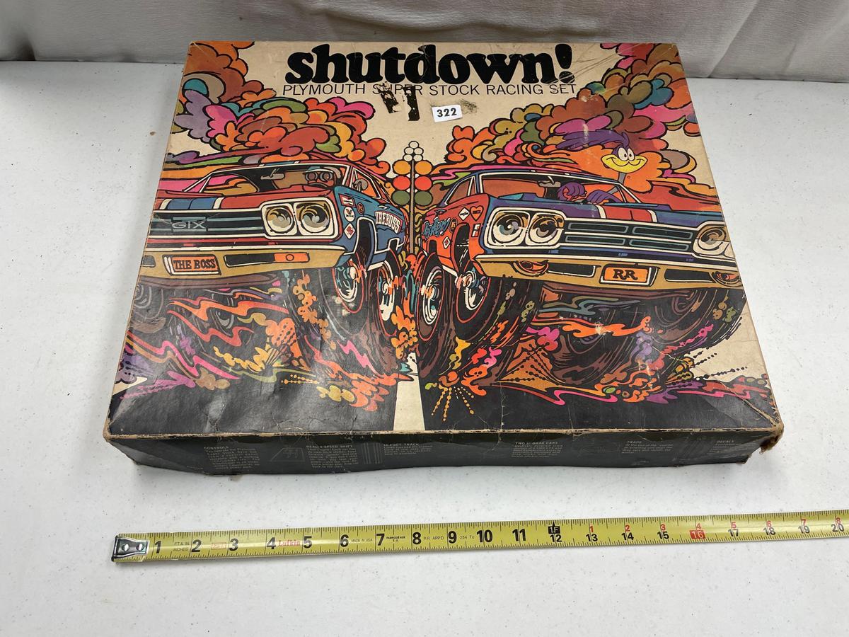 Shutdown Plymouth Super Stock Racing Set, in original box