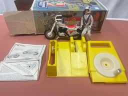 Ideal Evel Knievel Stunt Cycle, gyro powered motor, in original box