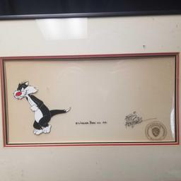 Warner Bros. Studios Original Production Animation Cel Painting,...Sylvester