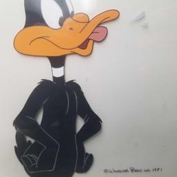 Warner Bros. Studios Original Hand-Inked Animation Cel Painting, Daffy Duck