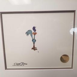 Warner Bros. Original Pencil Animation Drawing with Hand Painted Limited Edition Cel, Road Runner
