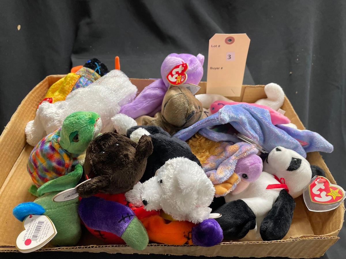 12 ct.assorted Ty Beanie Babies.