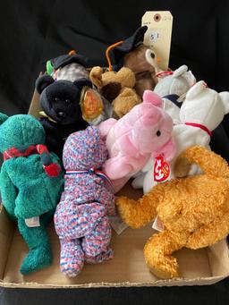 12 ct.assorted Ty ...Beanie Babies.