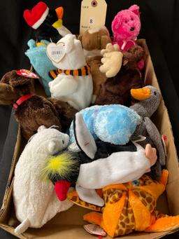 12 ct.assorted Ty ...Beanie Babies.