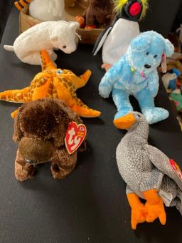 12 ct.assorted Ty ...Beanie Babies.