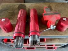 BENCH VISE and WELDING ROD ASSORTMENT