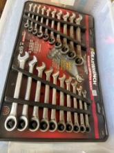 GEAR WRENCH SAE/METRIC COMBINATION OPEN/RATCHET WRENCHES