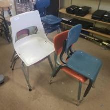 POLY SEAT METAL FRAME CHAIRS