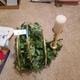 VEGATIVE DECORATIONS AND CANDLE STICK