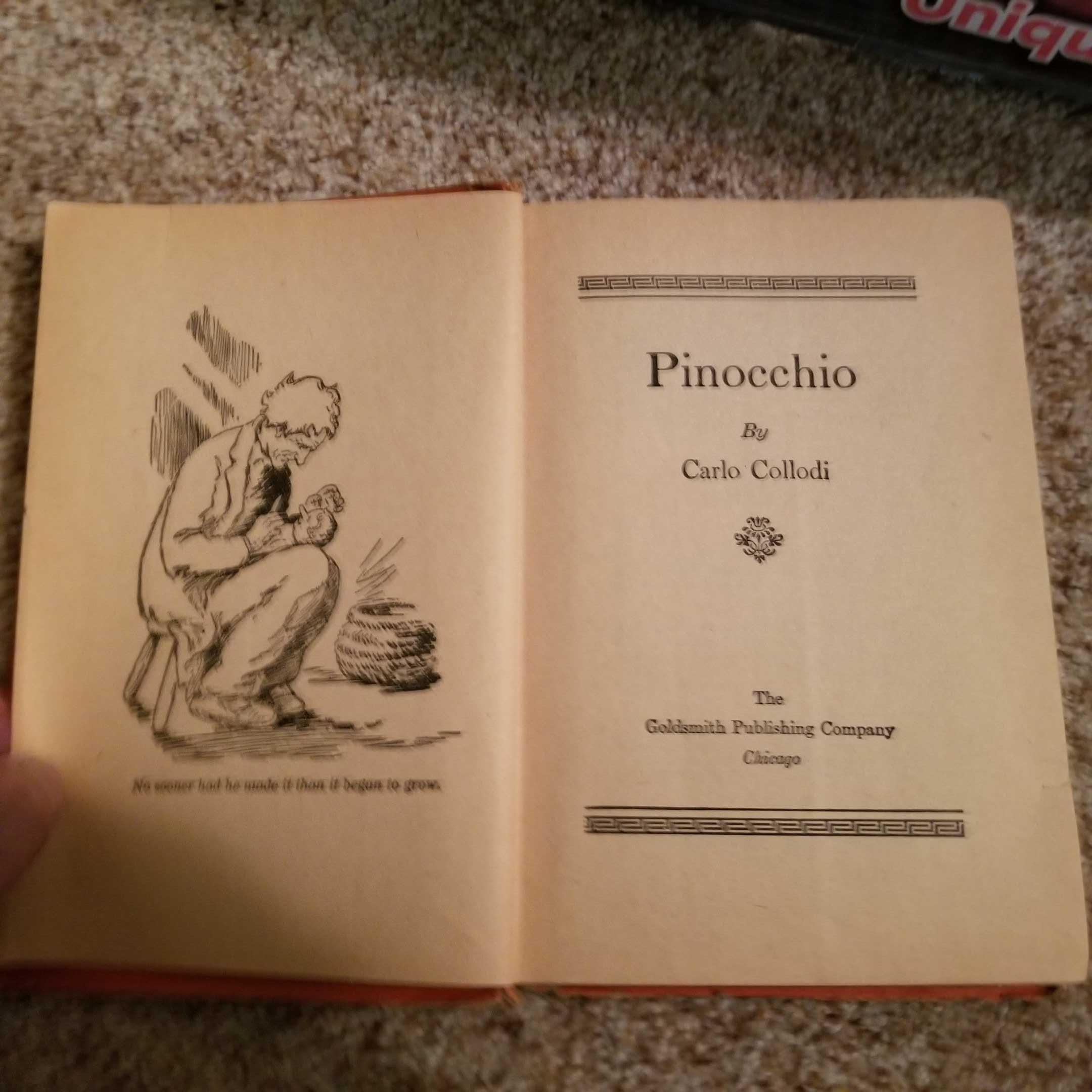 VINTAGE BOOKS inc. PINOCCHIO and BEGINNER READER