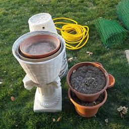 FLOWER POTS, ROSE COVERS, and PLANT STAND