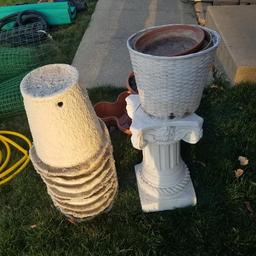 FLOWER POTS, ROSE COVERS, and PLANT STAND