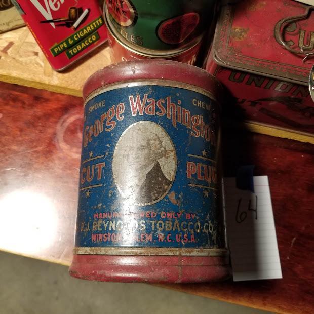 TOBACCO TIN COLLECTION inc. UNION LEADER, PANTER, GEORGE WASHINGTON