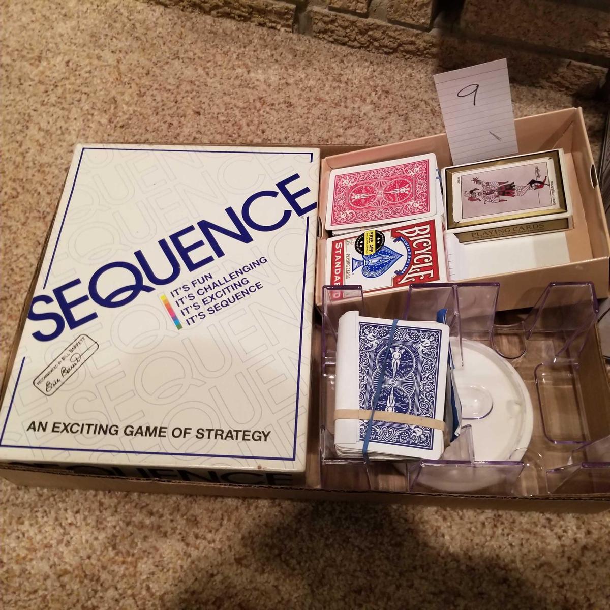 SEQUENCE CARD GAME and PLAYING CARDS