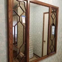 WOOD INLAY WALL MIRROR