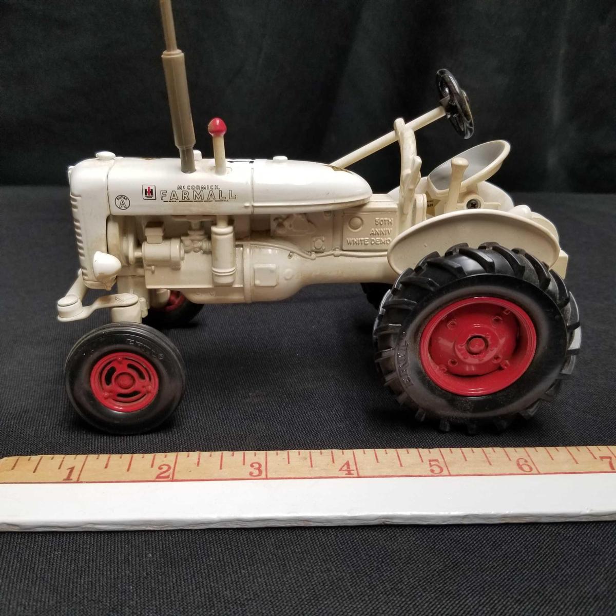 FARMALL "SUPER A" TRACTOR, WHITE DEMO, NARROW FRONT 30th ANNIVERSARY