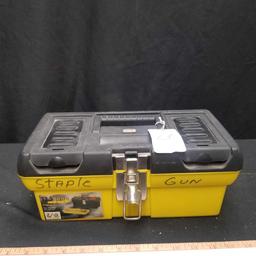 Yellow Tool Box with 2 staple guns & extra staples