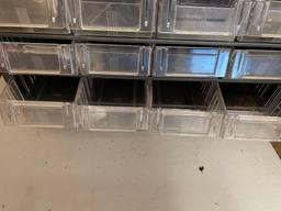 Metal Parts Cabinet'18''wx 11'xT''11''D with 16 plastic drawers