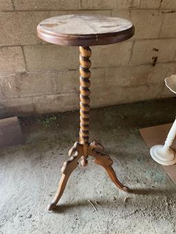Wood Plant Stand, 35'' tall and Wig case