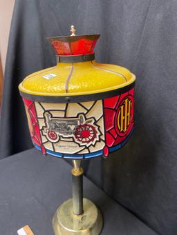 Vintage IHC Plastic Shade Lamp, 17'' tall