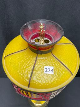 Vintage IHC Plastic Shade Lamp, 17'' tall