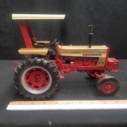 INTERNATIONAL "656 FARMALL HYDRO" TRACTOR, GOLD DEMONSTRATOR, WEIGHTS, ROPS, CANOPY